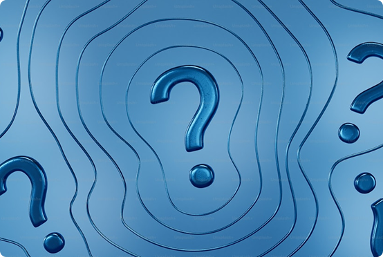 Stylized question marks